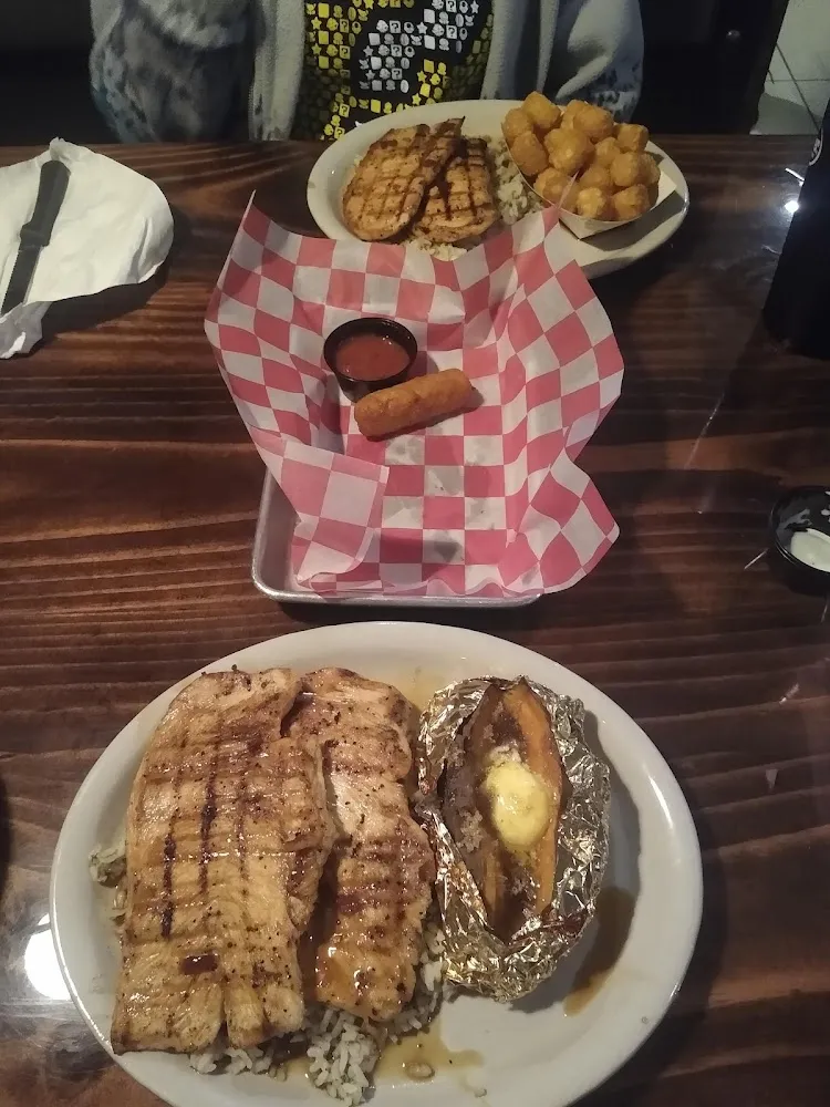 High Knob Chicken and Baked Sweet Potato